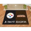 FANMATS House Divided Pittsburgh Steelers/Cleveland Browns AllStar Area Rug - 34in x 45in - 9578
