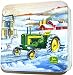 John Deere Square Tin Box with Removable Top, Art By Edward C. Schaefer