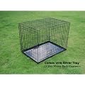 Foldable Dog Cage 30" Large Pet Cage Metal Travel Dog Pet Cat Puppy Crate Cage , Travel Crate