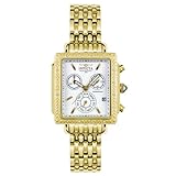 Invicta Women's 5375 Square Angel Diamond Gold-Tone Chronograph Watch