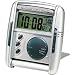 Seiko Travel Alarm Get Up and Glow Clock Silver-Tone Metallic Case