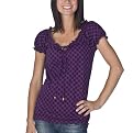Juniors' Xhilaration® Peasant Top - Sweet Plum/Ebony