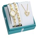 Limit Ladies Gold Plated Stone Triple Gift Set Analogue Watch 6667G.21 with Mother of Pearl Dial