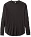 Southpole Men's Big and Tall Long Sleeve Scallop Thermal with Moto Biker Details