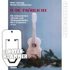 O DU FR�HLICHE - Die bekanntesten Advents- und Weihnachtslieder f�r 1-2 Gitarren inkl. praktischer Notenklammer (broschiert) von Peter Ansorge und Bruno Szordikowski (Noten/Sheetmusic)