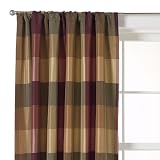 Classic Home Plaid Window Panel - Red/ Gold (54x84)