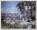 Boothbay Harbor by Edward Redfield. ART PRINT Canvas Rolled.. 28.00 inches width by 22.00 inches height. Highest Quality Art Poster Print