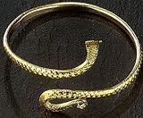 Gold Tone Upper Arm Bracelet Cobra#JP057