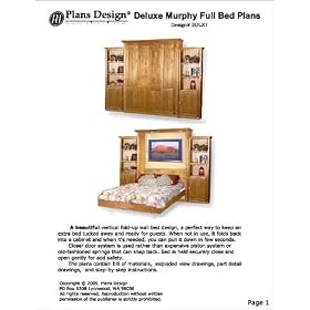 Deluxe Murphy/wall Queen Bed Woodworking Plans -Design #3DLX1