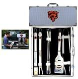 Bergamot Chicago Bears 8 Piece Barbeque Tool Set w/Case