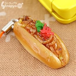 そっくりサンプル携帯ストラップ(焼きそばパン)
