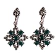Gift Ideas for Girls Silver Onyx Earrings 1 inch (erg172)