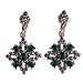 Gift Ideas for Girls Silver Onyx Earrings 1 inch (erg172)
