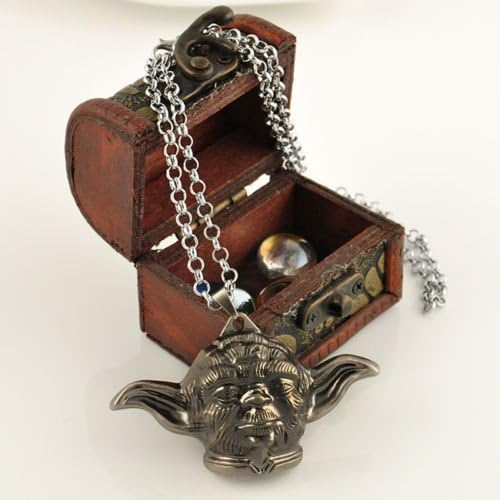 Hot Sale!movie Star War Yoda Avatar Gun Black Charms Silver Chain Retro Necklace