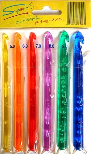 1 St�ck Buntes H�kelnadelset in 6 St�rken sortiert H�kelnadel H�kelnadeln, 0031