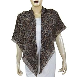 Fashion Scarves for Women Prnted Silk and Wool Square 43 x 43 inches