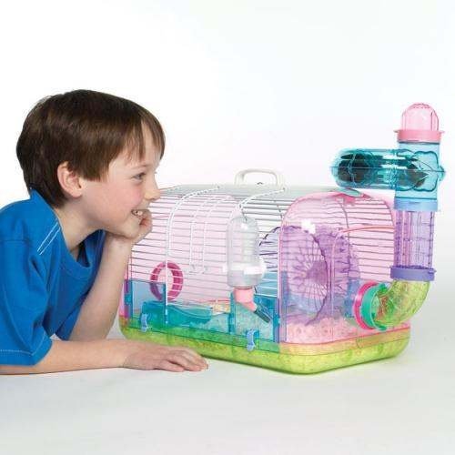 Biddie Buddies Small Animal Townhouse Habitat Cage for Rats Hamsters Gerbils Mice 19 75 L x 10 5 W x 14 5 H
