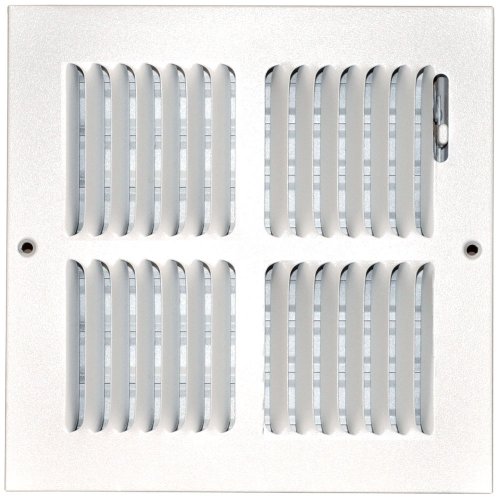 Speedi-Grille SG-88 CW4 8-Inch by 8-Inch White Ceiling/Sidewall Vent Register with 4 Way Deflection