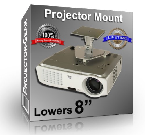 Projector-Gear Projector Ceiling Mount for EPSON PowerLite Home Cinema 8100 with 8 Extension