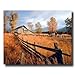 Old Wood Barn And Fence Fall Trees Picture Art Print