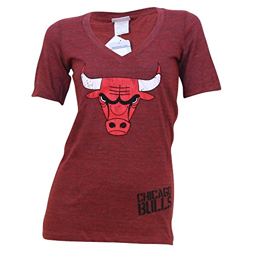 Women's NBA Classic Logo Heather Blended V-Neck T-Shirt