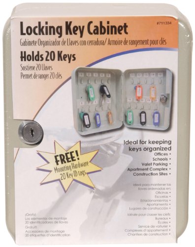 The Hillman Group 711334 Locking Key Cabinet with a Twenty Key Capacity