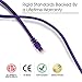GearIt 10-Pack, Cat5e Ethernet Patch Cable 3 Feet - Snagless RJ45 Computer LAN Network Cord, Purple - Compatible with 10 Port Switch POE 10port Gigabit