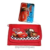 New Disney Cars Mcqueen Red Trifold Wallet Storm Piston Cup