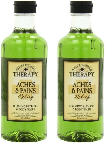 Village Naturals Therapy Foaming Bath Oil, Aches & Pains, 16 oz.