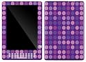 Purple Polka Dots Design Protective Gel Skin for Amazon Kindle DX