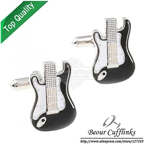 SunShine Day 2015 New Wedding Dress Mens Gift Present Gothic Style Geman Sen Black-White Music Instrument Cufflinks Bn7031 -