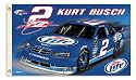 Kurt Busch #2 2-Sided 3 Ft. X 5 Ft. Flag W/Grommets