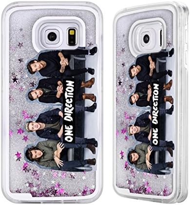 Official One Direction 1D Group 10 Group Photo Liquid Glitter Case For Samsung Galaxy S6