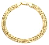 Plain Domed Curb Bracelet, 9ct Yellow Gold, 19cm Length, Model 1.23.5842
