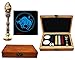 MNYR Leo Constellation Wax Seal Stamp Wood Box Red Brass Metal Peacock Handle Melting Spoon Candle Wedding Invitation Gift Card Stationary Custom Logo Wax Seal Stamp Sealing Wax Stick Kit