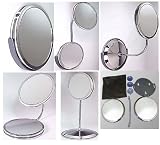 Gooseneck Vanity 1X/5X/10X Travel Mirror