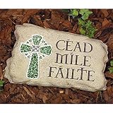Abbey Press Cead Mile Failte Irish Cross Garden Stone Hundred Thousand Welcomes