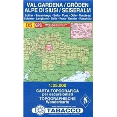 Gr�den, Seiser Alm: Wanderkarte Tabacco 05. 1:25000