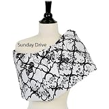 Peanut Shell Sunday Drive Stretch Cotton Baby Sling, Black/White, Medium