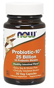 NOW Foods Probiotic-10 25 Billion, 50 Vcaps