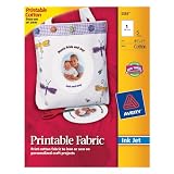 Avery Printable Fabric for Inkjet Printers, 8.5 x 11 Inches, Pack of 5 (03384)