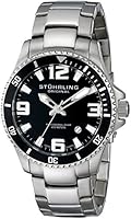Stuhrling Original Regatta Champion Men's Quartz Watch with Black Dial Analogue Display and Silver Stainless Steel Bracelet 395.33B11