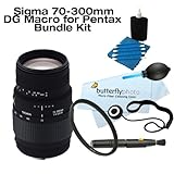 Sigma 70-300mm DG MACRO SLR Lens For Pentax SLR Cameras with 58mm UV + Clea ....
