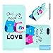 iphone 6 Plus Case, Tradekmk(TM) Fashion Lovely Love Cartoon Owls Pattern Premium PU Leather Slim Fit Folio Magnet Wallet Stand Shell Cover Case with Card Holders Compatible with Apple iPhone 6 Plus(5.5)[+Stylus]