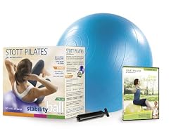 Stott Pilates Stability Ball Plus Gift Pack with DVD (Blue, 55 cm)