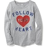 オールドネイビー OLD NAVY/ グラフィッククルーネックティ ミディアムヘザーグレー トップス長袖Tシャツ S【並行輸入】