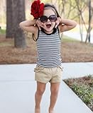 RuffleButts Toddler Girls Khaki Weekend Ruffled Shorts
