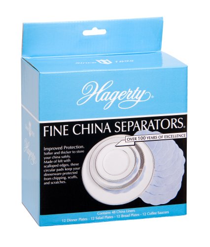 Hagerty 19950 Fine China Plate Set of 48 Separators, Blue