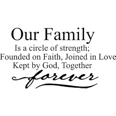 Amazon.com  Our family is a circle of strength founded on faith
