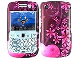 Pink Hearts Flowers Crystal 2D Hard Case Cover for Blackberry Curve 2 8520  ....